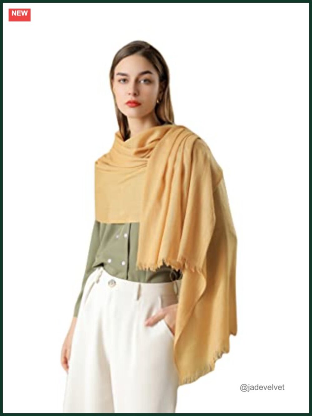 Solid Scarf Shawl Wrap for Women Men, Fringed, 80% Polyester 20% Viscose,